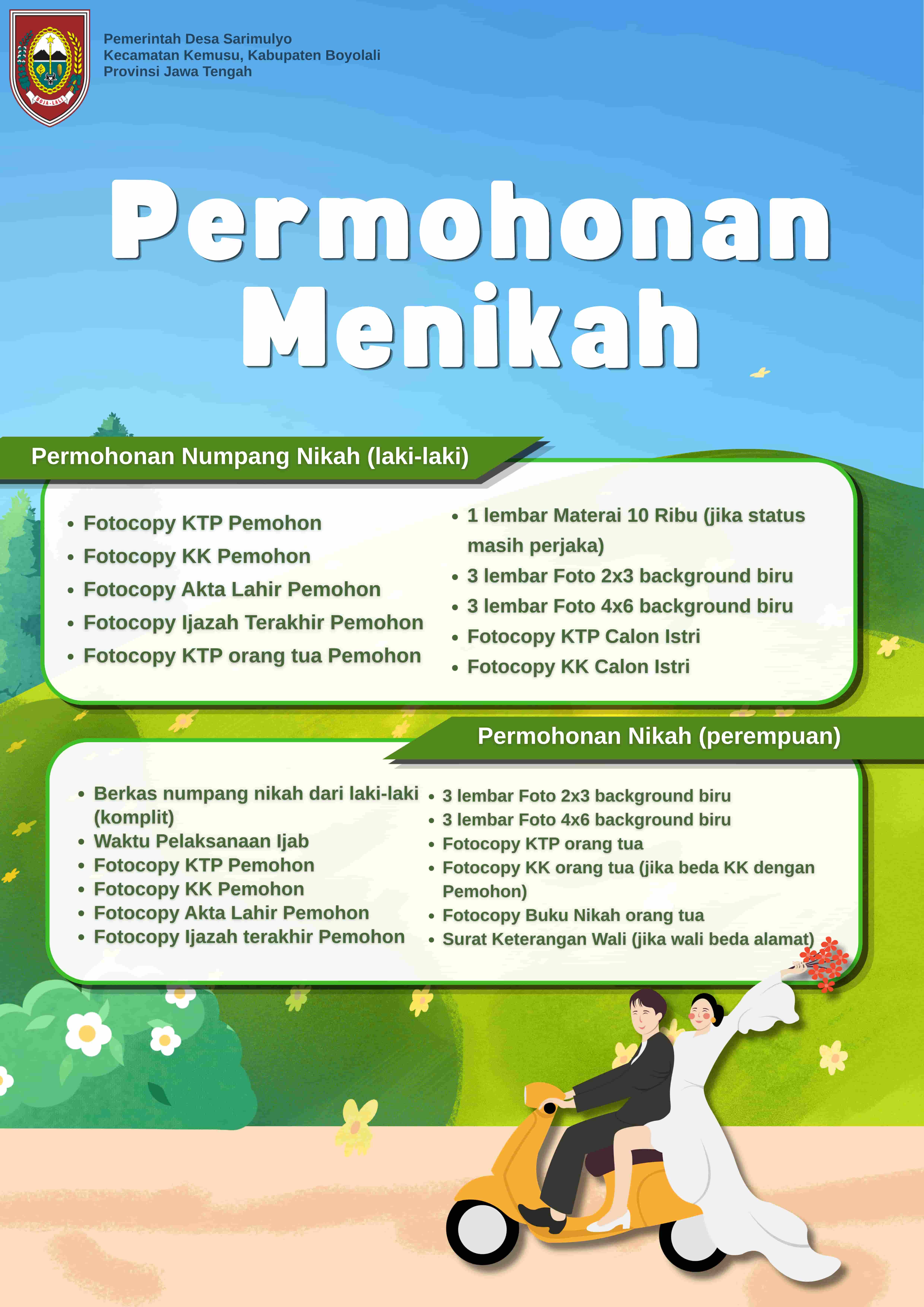 Infografis Permohonan Menikah